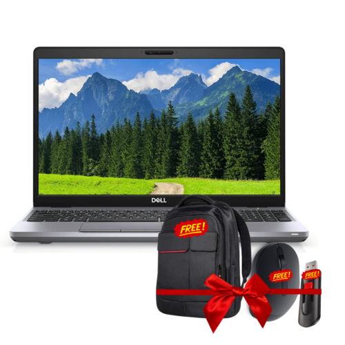 (Refurbished)Dell Latitude 5511 15.6" Notebook - Full HD - 1920 x 1080 - Core i7 -10400H 10th Gen 2.6GHz Quad-core (4 Core) - 16GB RAM - 256GB SSD And Free Laptop bag, Mouse, Pendrive